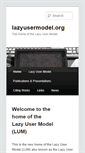 Mobile Screenshot of lazyusermodel.org